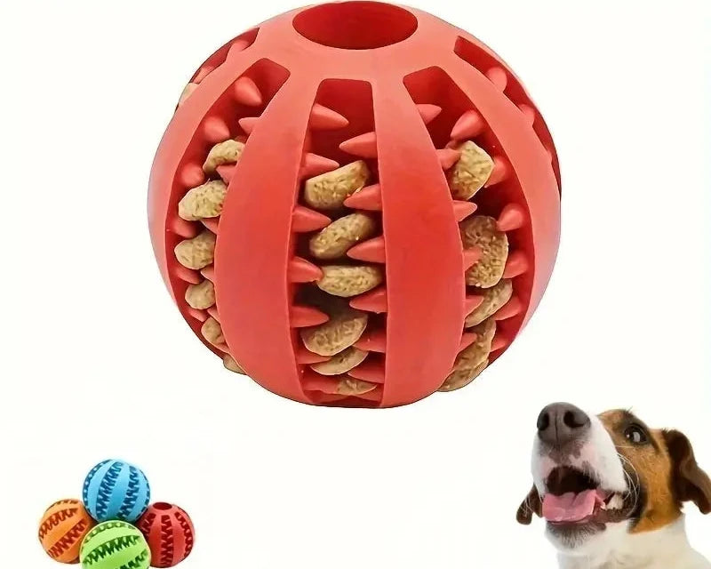 Jouet Balle Multifonction pour Chiens et Chats – Distributeur de Friandises, Nettoyage des Dents et Résistant aux Morsures